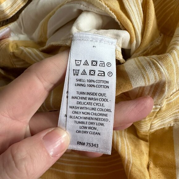 Tommy Bahama Girls Size 4T Yellow and White Striped Jumpsuit Overall Romper - Picture 7 of 10